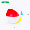 Boley 6 Pack Giant Light-up Rainbow Beach Balls - Inflatable Blow Up LED Beach Balls for Summer and Outdoor Play