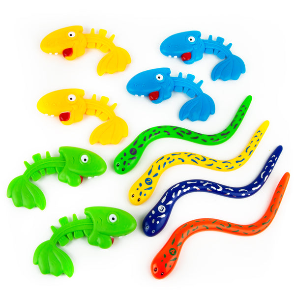 Snake & Fishbone Dive Toys - 6PK