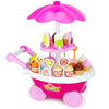 Boley Mini Ice Cream Cart - 31 Piece Light Up Musical Toy Ice Cream Stand and Pretend Play Food Set for Kids and Toddlers Ages 3 and Up