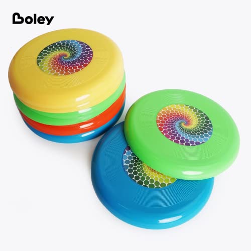 Boley 12-Pack Flying Discs, Plastic Fribees, Flyer Disks, Backyard Games, Fun Summer Outdoor Activity Game, Frisbees for Kids…