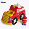 Boley RooCrew Emergency Fire Truck and Fireman - Educational Lights and Sound Eco-Wood Toy Vehicle Playset for Boys and Girls – for Ages 2 and Up