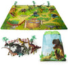 Boley 40pc Interactive Dinosaur Playmat - Puzzle Play Mat for Kids and Toddlers - Includes Carrying Bag with 8 Dinosaur Figurines - Ages 3 and Up!