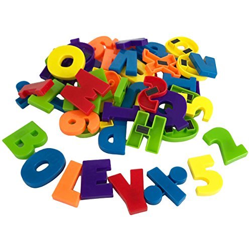 Boley 120 Piece Toddler Bucket of Magnetic Letters and Numbers - Magne ...