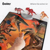 Boley Interactive Dinosaur, Bedroom Decor, Sound Poster | Educational Learning Chart for Dinosaur Names and Roars | 6 Dino Figures Toys Included | for Kids Ages 3 and Up
