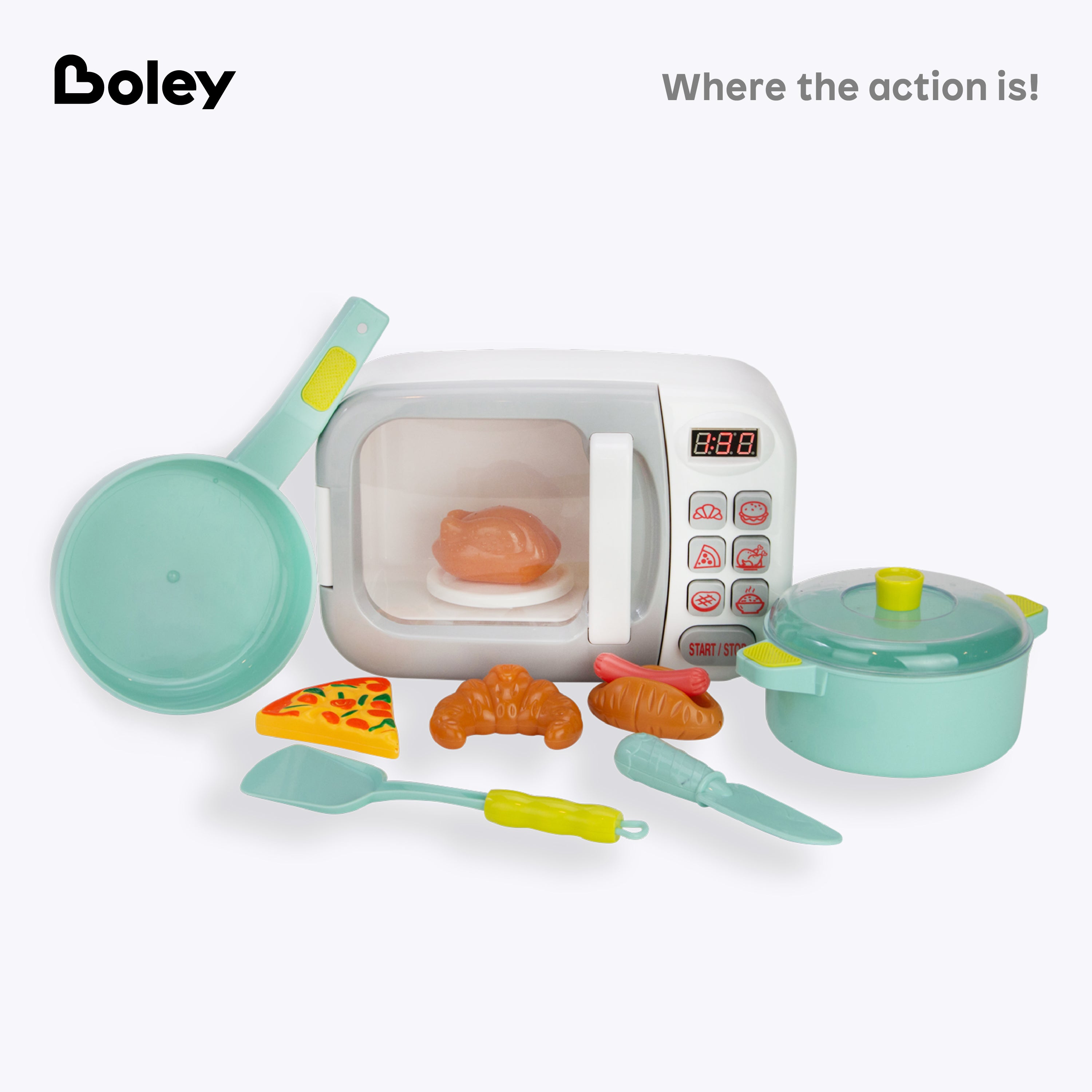 Microwave Playset - White & Silver