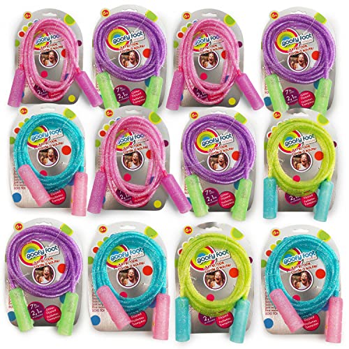 Goofy Foot Kids Glitter Jump Rope Set - 14 PK 7ft Skipping Rope for Gi ...